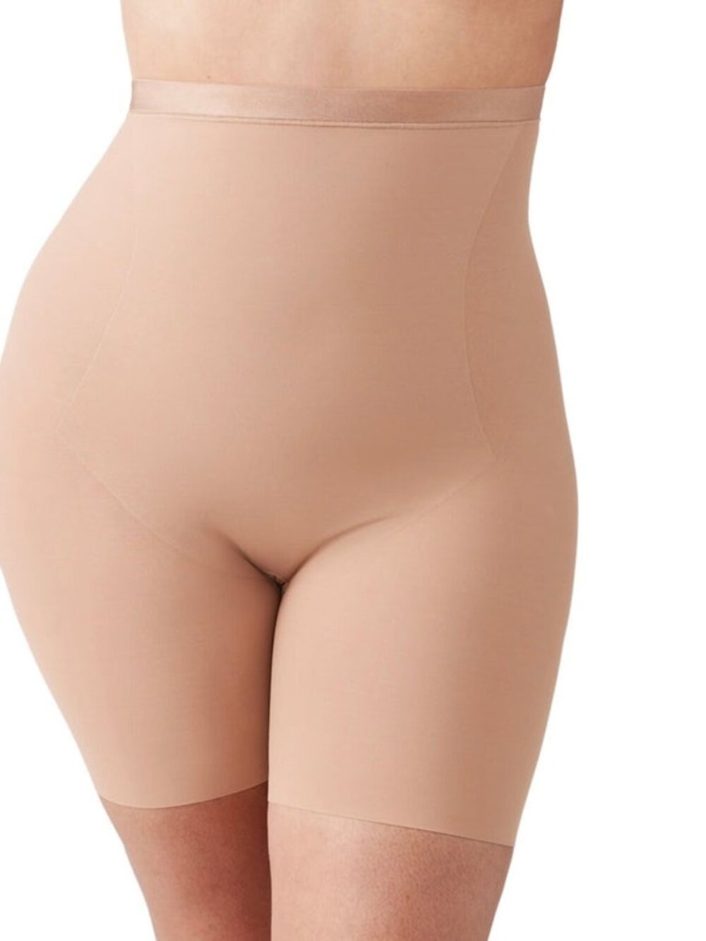 NWT WACOAL 808387 Shape Revelation Hourglass Hi-Waist Thigh Shaper Nude size S